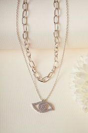 Heliophilia Silver Collar de Metal Plata